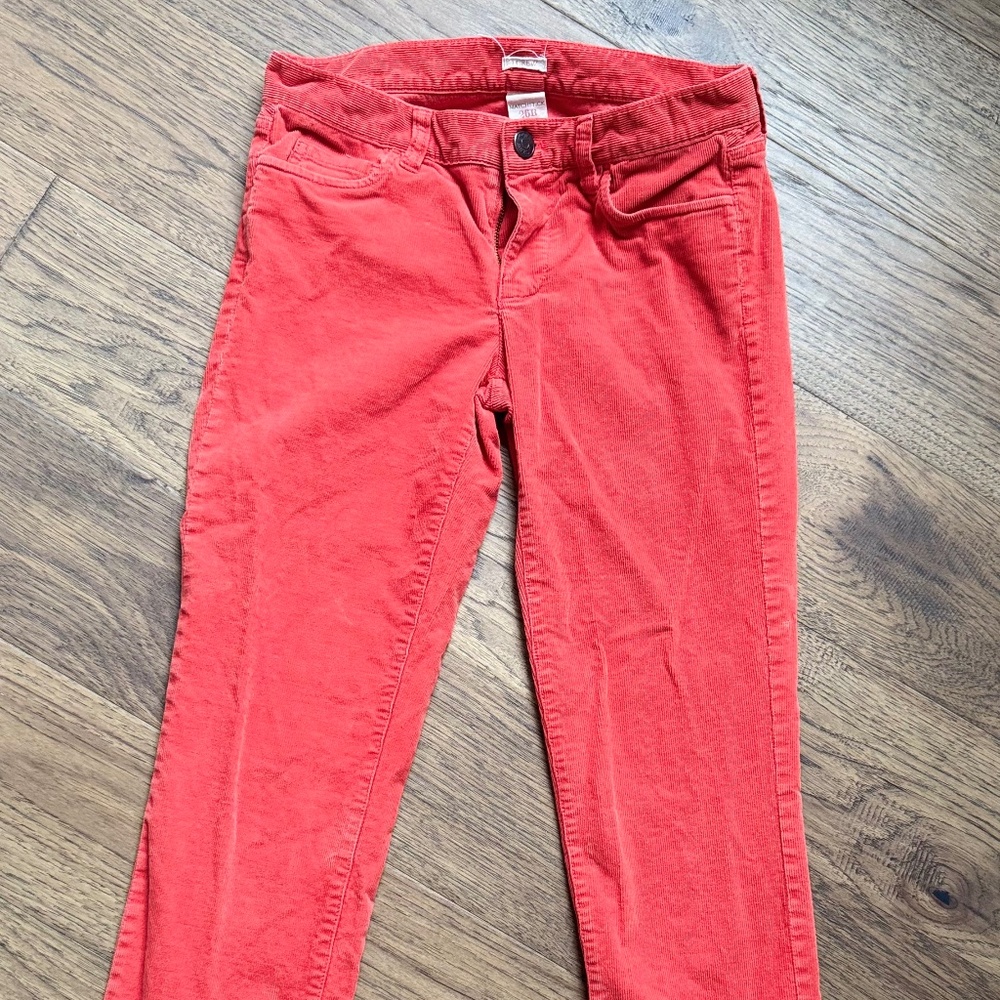 J Crew corduroy pant. Orange
